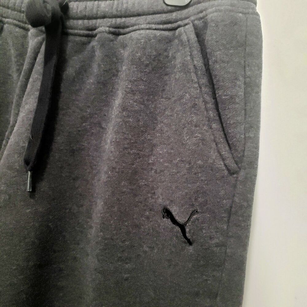 PUMA Men's Charcoal Fleece Athletic Pants w/Pockets Sz. M Gym Outdoors Camping - Picture 4 of 4